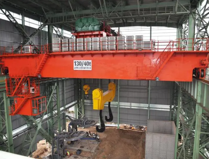 冶金式橋式起重機(jī)車架振動時效處理